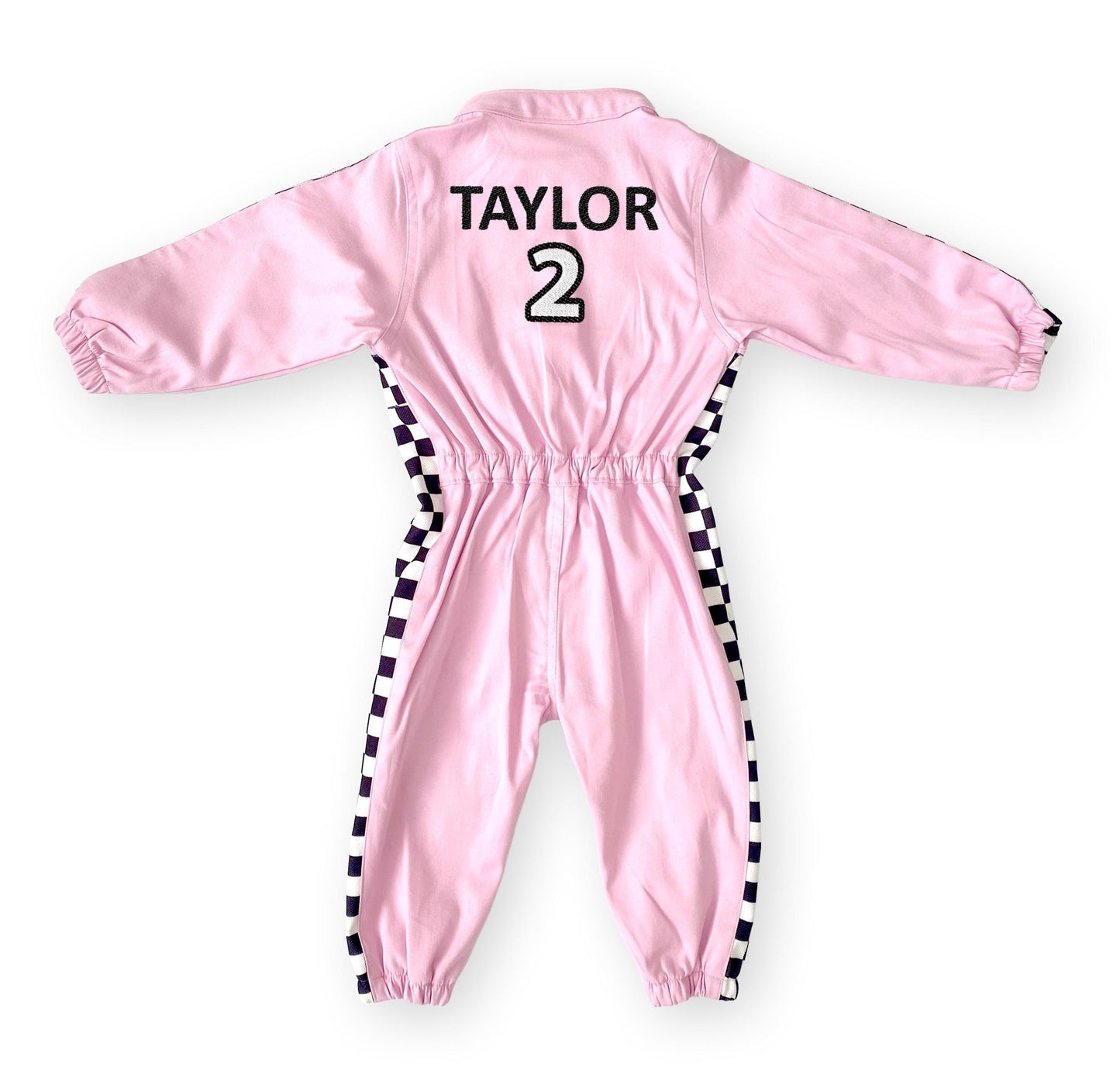 Personalized Pink Race Car Costume for Girls