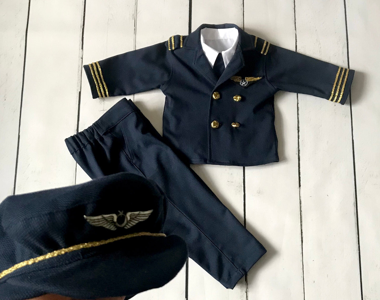 Kids Captain Pilot Uniform — detail