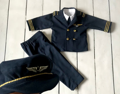 Kids Captain Pilot Uniform — detail