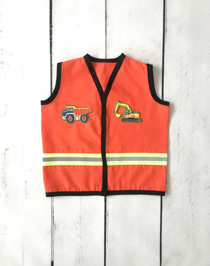 Custom Construction Safety Vest for Kids — patch options