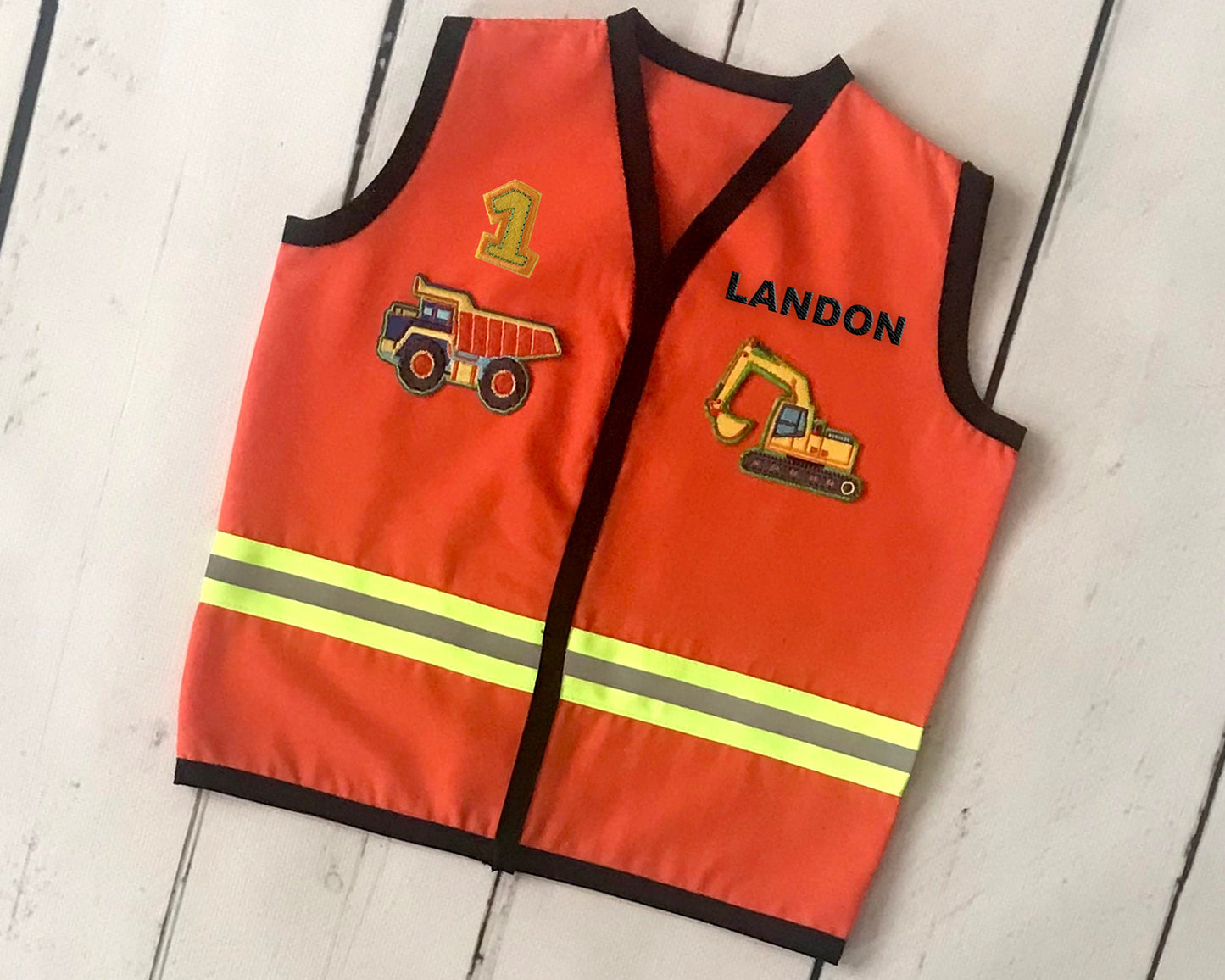 Custom Construction Safety Vest for Kids — detail