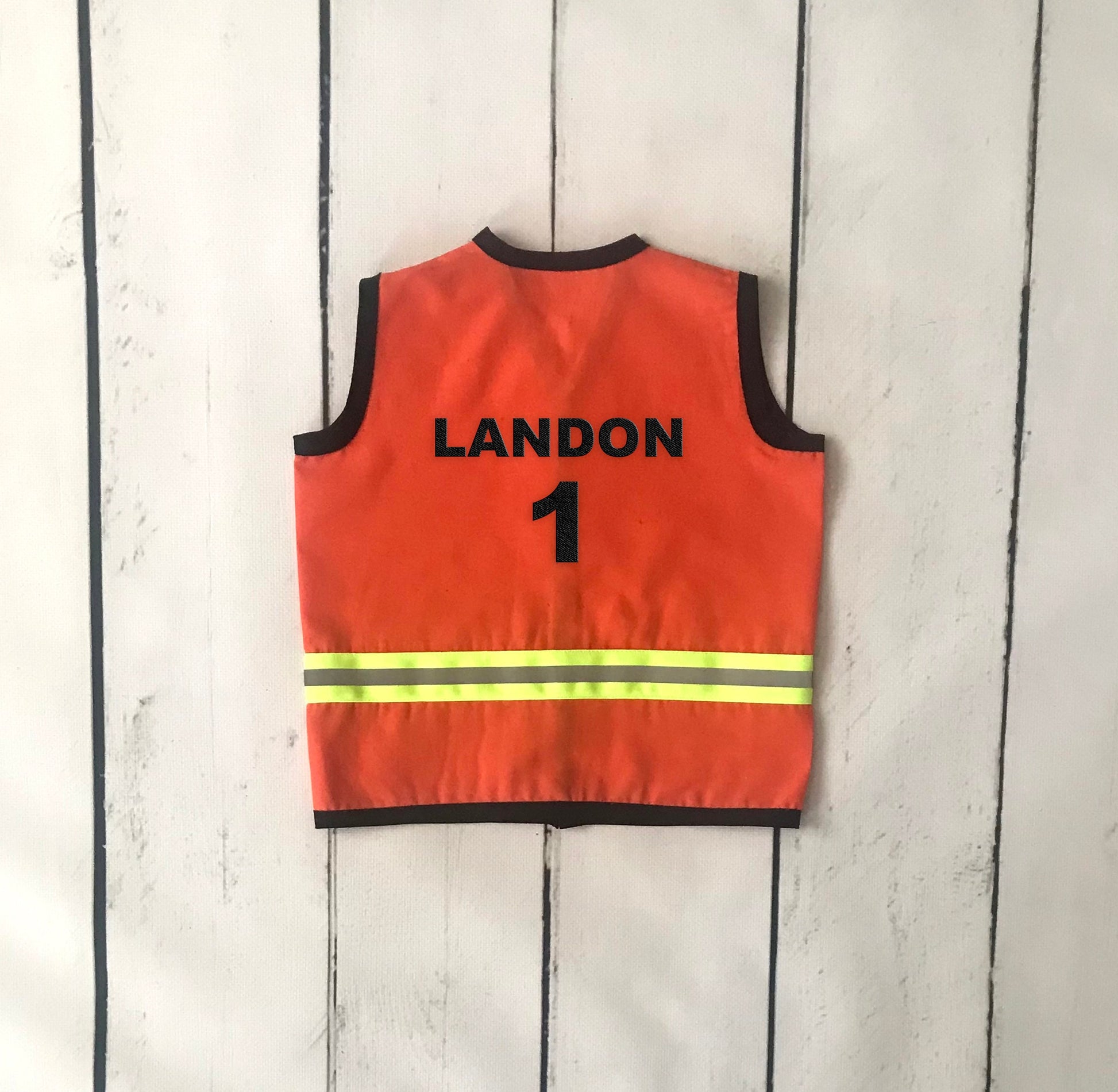 Custom Construction Safety Vest for Kids — color options