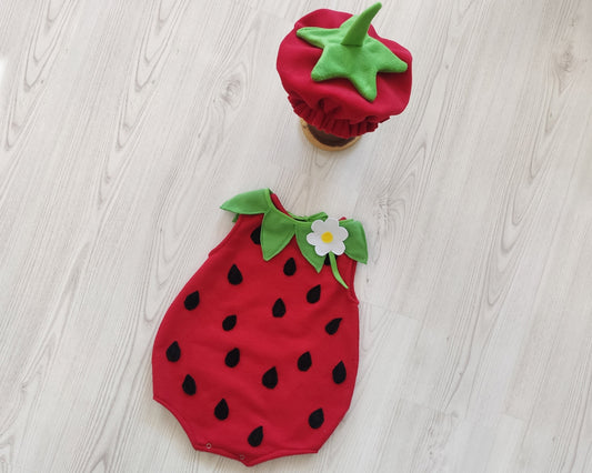 Baby Strawberry Costume Dress