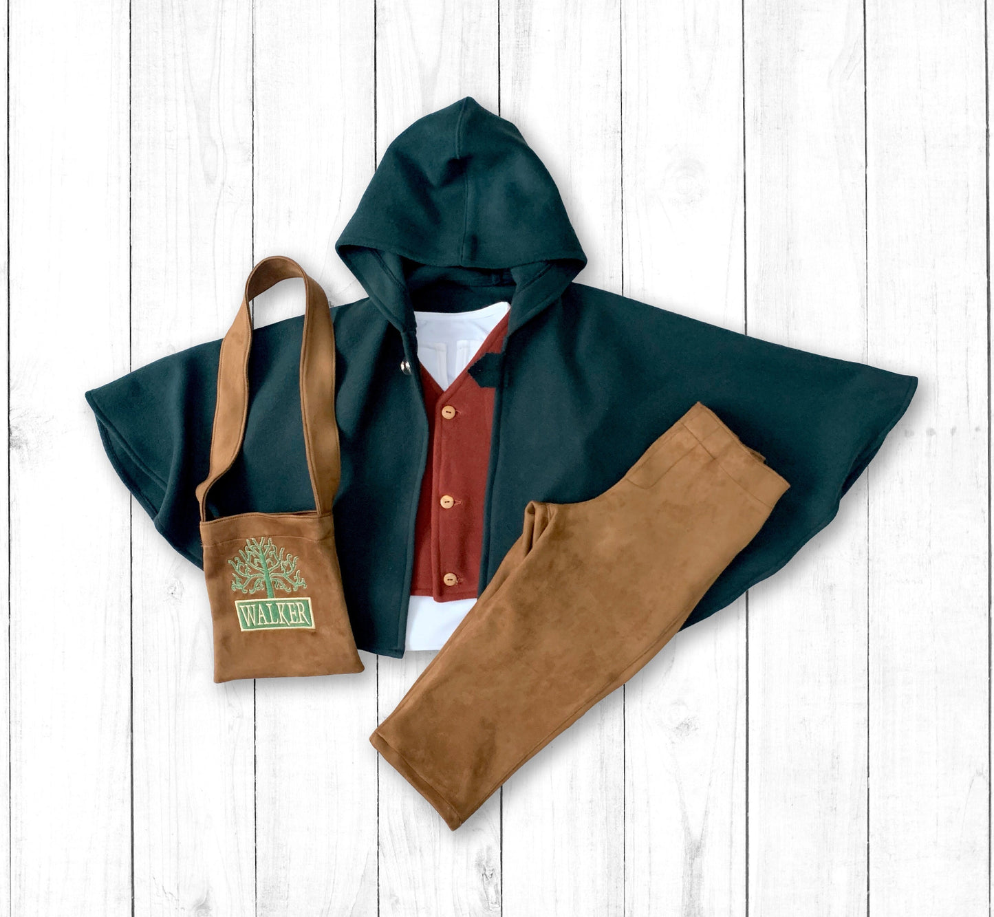 Kids Hooded Cloak Cape — front view
