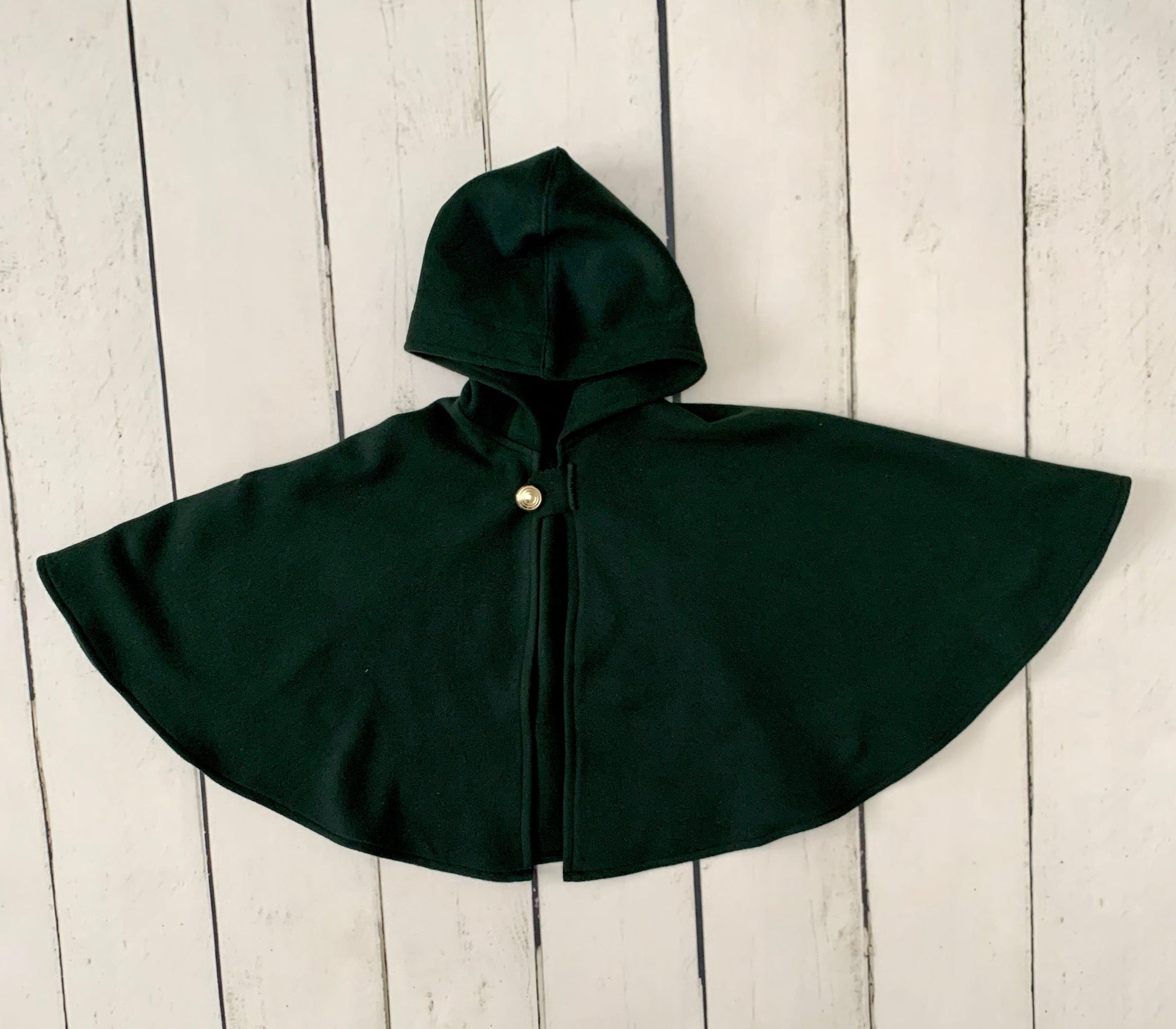 Kids Hooded Cloak Cape — model photo