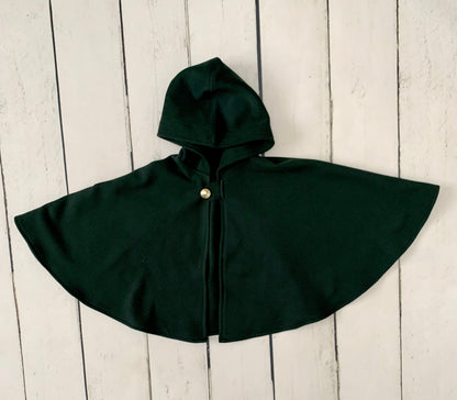Kids Hooded Cloak Cape — model photo