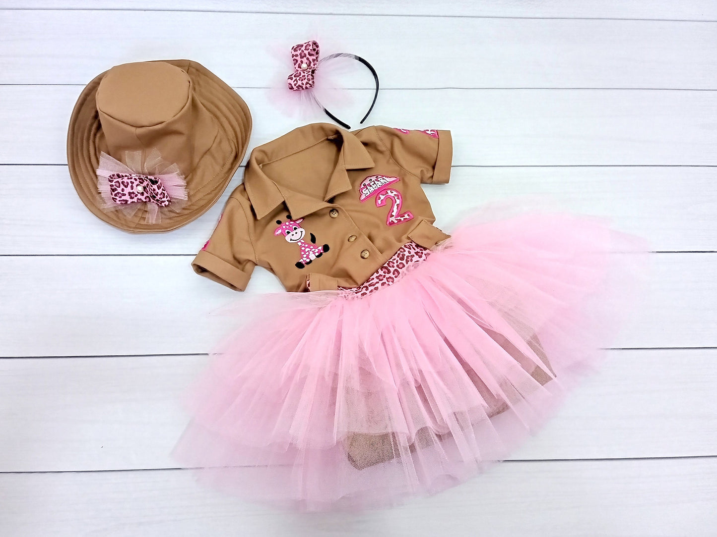 Girls Pink Safari Outfit