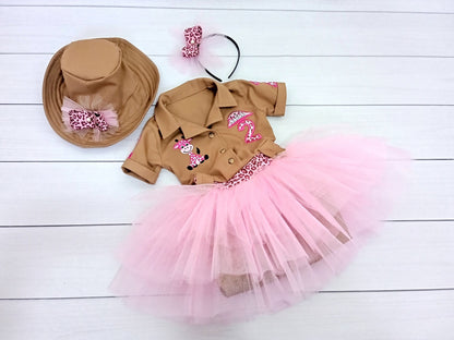 Girls Pink Safari Outfit