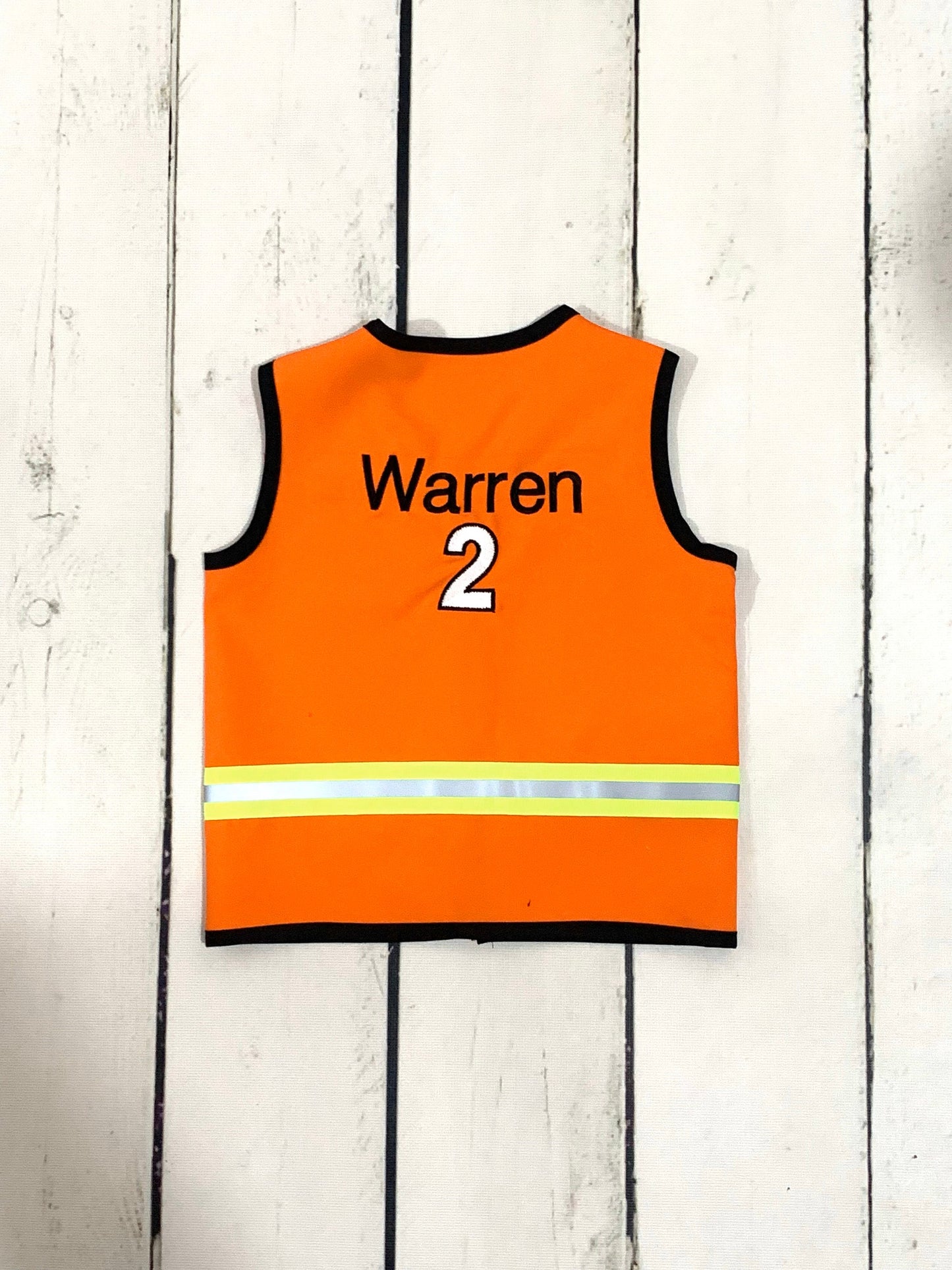 Custom Construction Safety Vest for Kids — front view