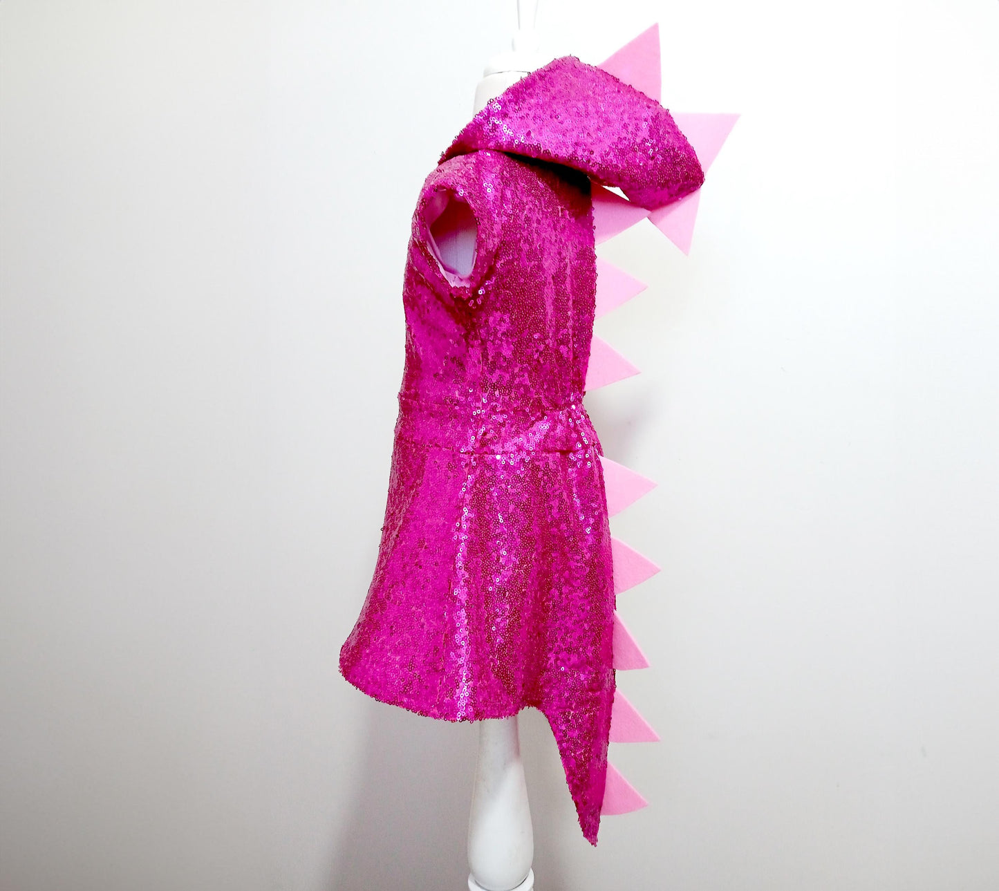 Pink Dinosaur Dragon Costume Dress — size chart