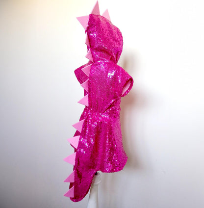 Pink Dinosaur Dragon Costume Dress — model photo