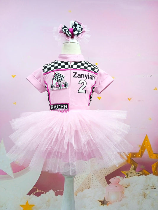 Personalized Race Car Tutu Dress for Girls