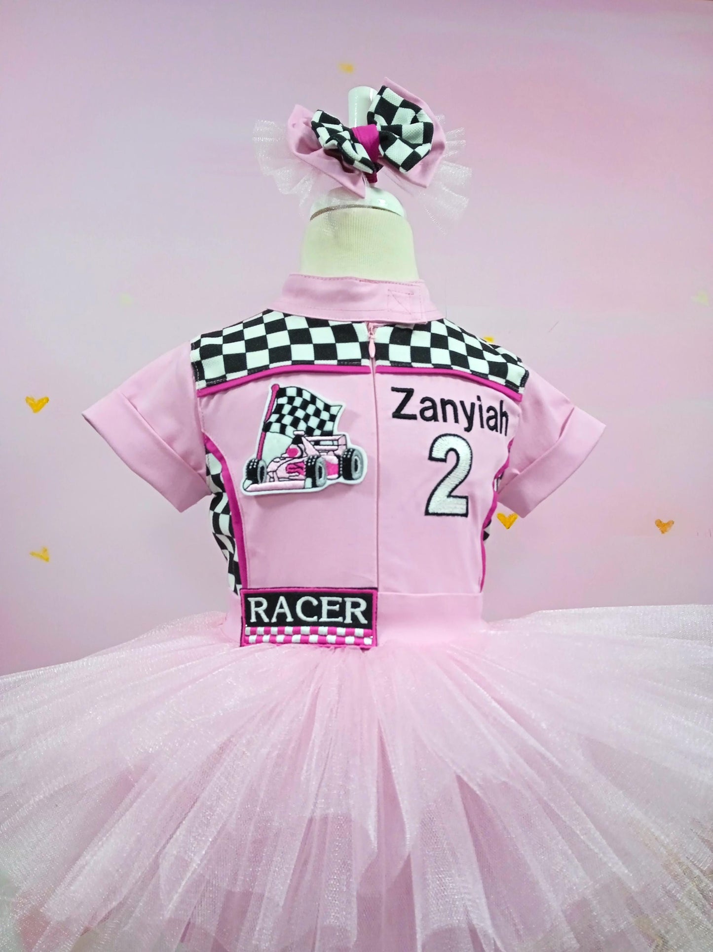 Personalized Race Car Tutu Dress for Girls