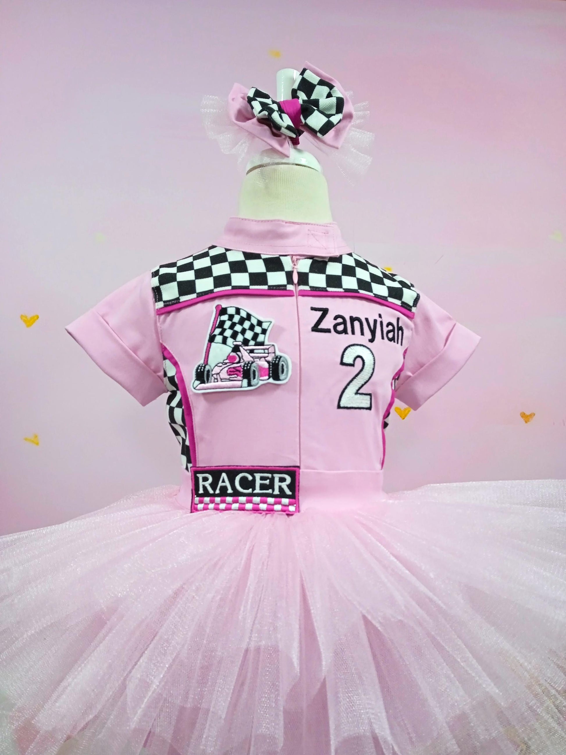 Personalized Race Car Tutu Dress for Girls