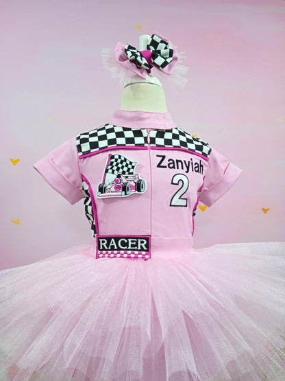 Personalized Race Car Tutu Dress for Girls