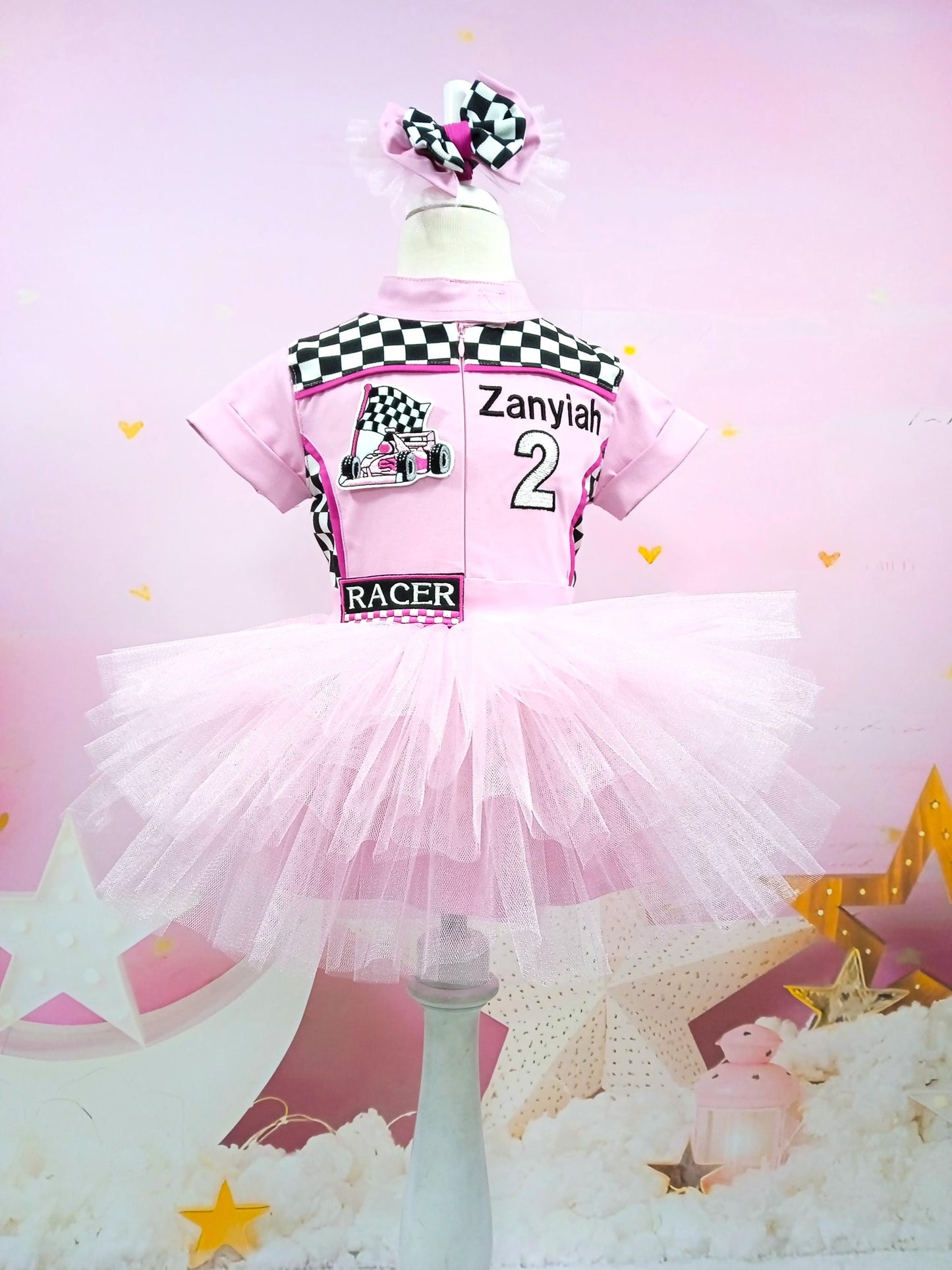 Personalized Race Car Tutu Dress for Girls