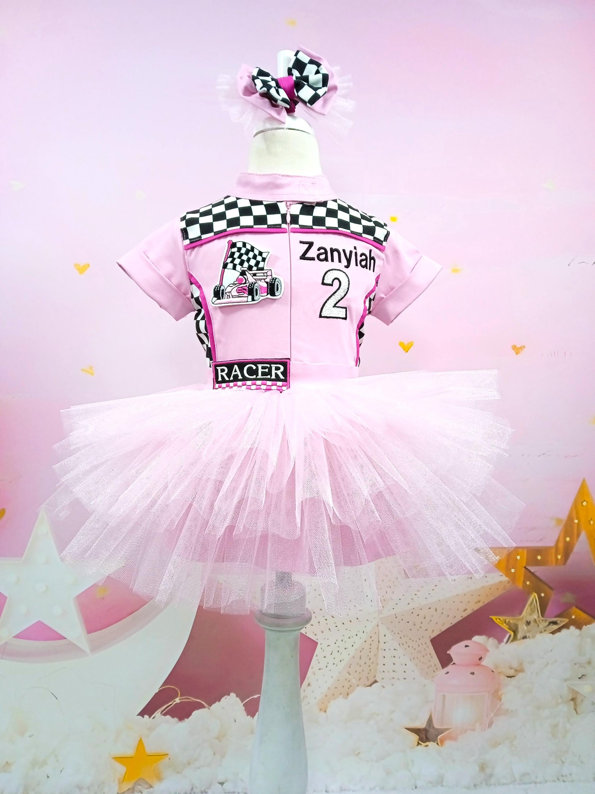 Personalized Race Car Tutu Dress for Girls