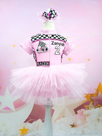 Personalized Race Car Tutu Dress for Girls