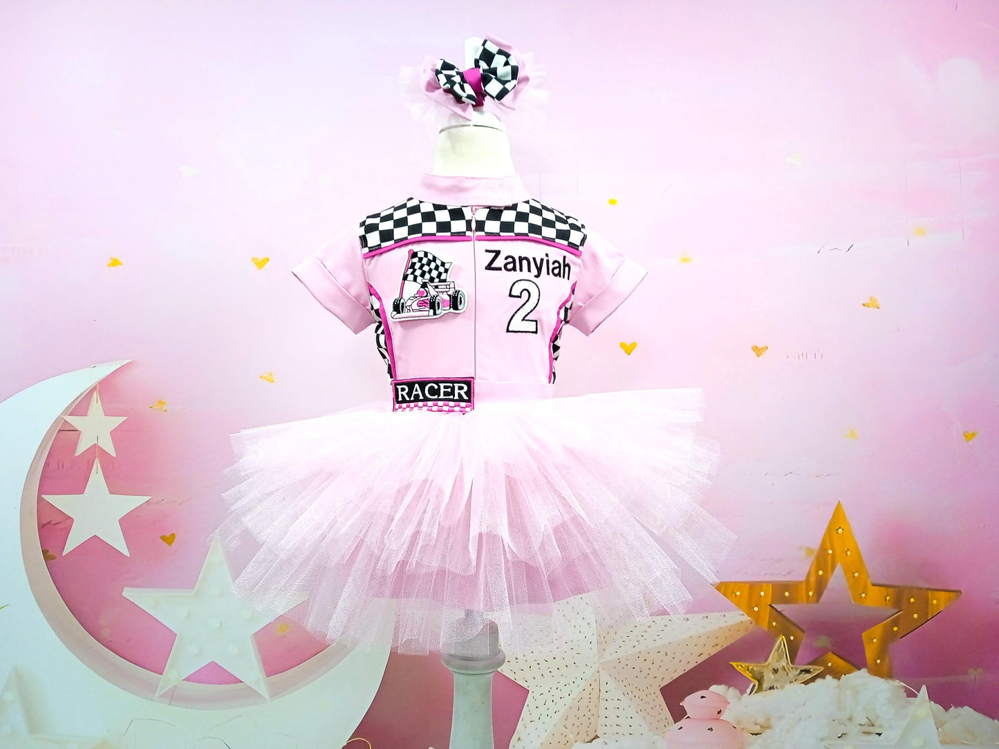 Personalized Race Car Tutu Dress for Girls