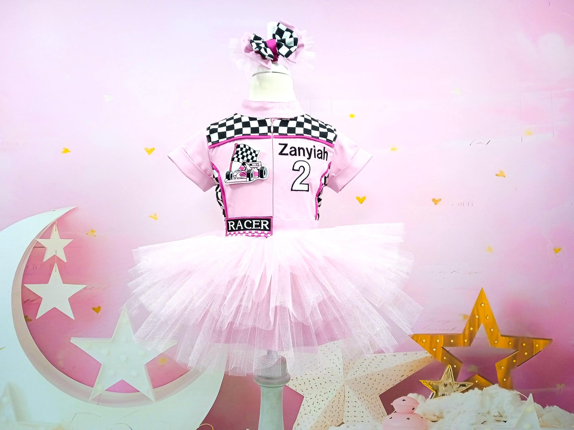 Personalized Race Car Tutu Dress for Girls