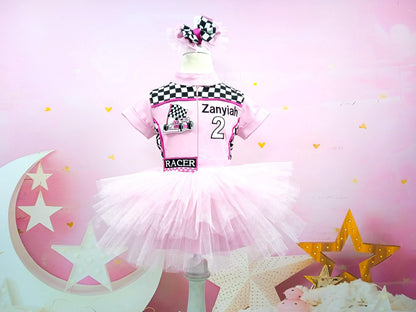 Personalized Race Car Tutu Dress for Girls