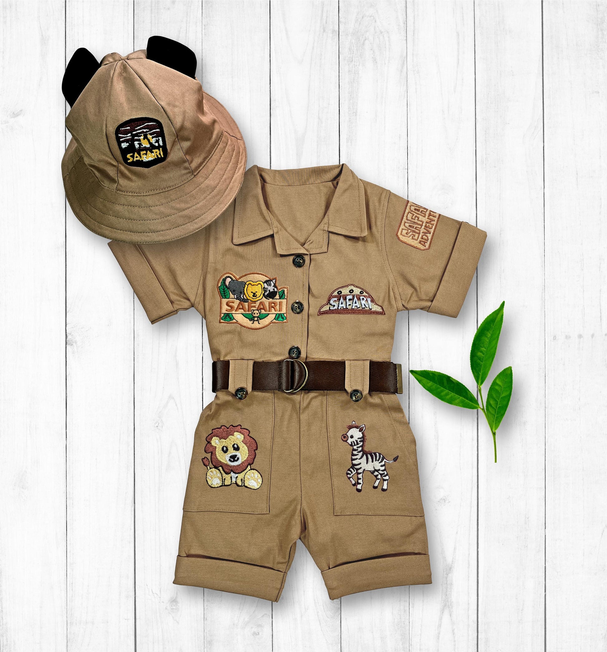Personalized Safari Costume for Kids — back view