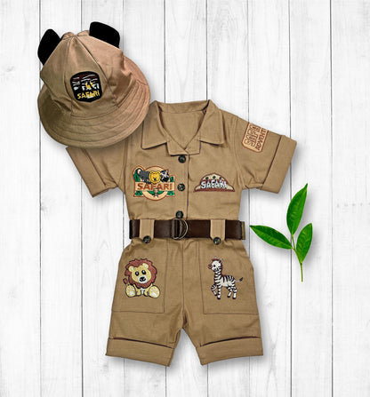 Personalized Safari Costume for Kids — back view