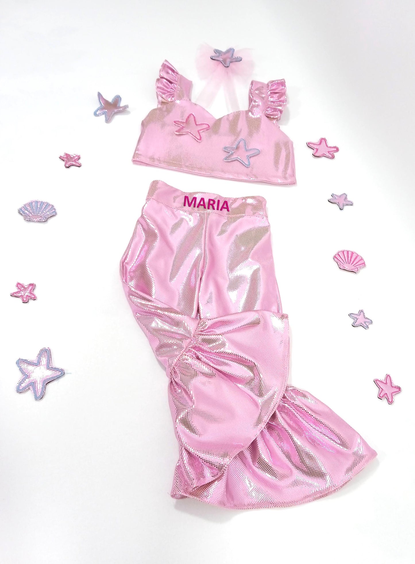 Personalized Mermaid Costume for Girls — fabric detail