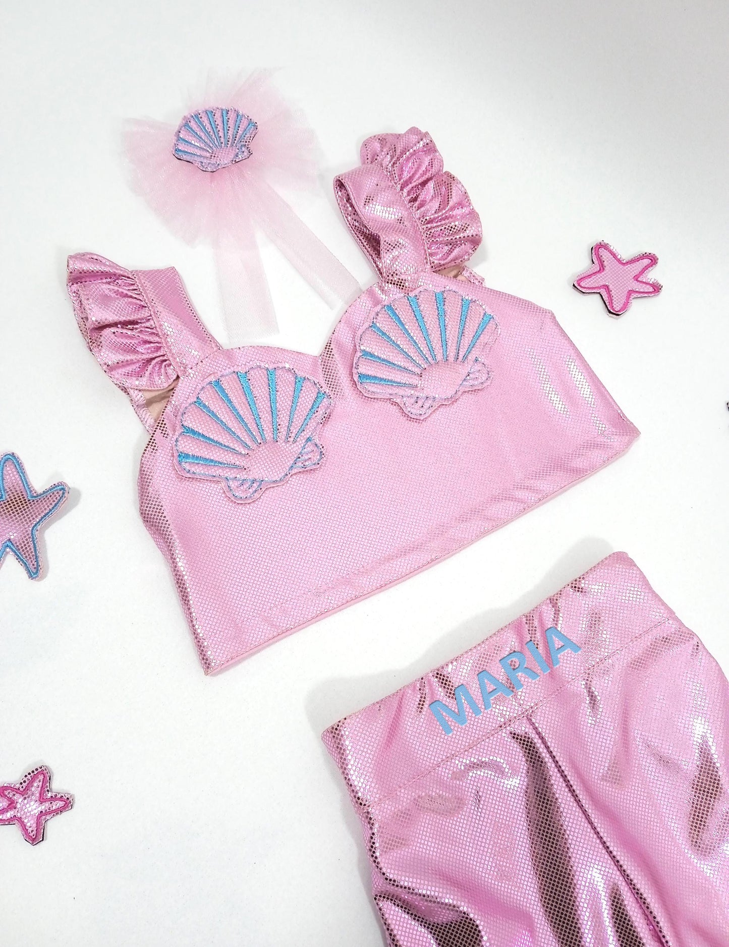 Personalized Mermaid Costume for Girls — size chart