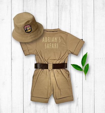 Personalized Safari Costume for Kids — size chart