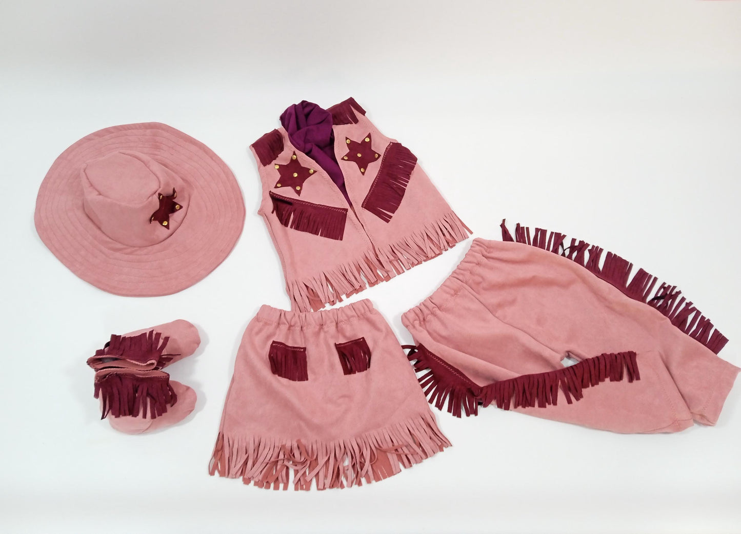 Pink Cowgirl Costume for Girls — front view
