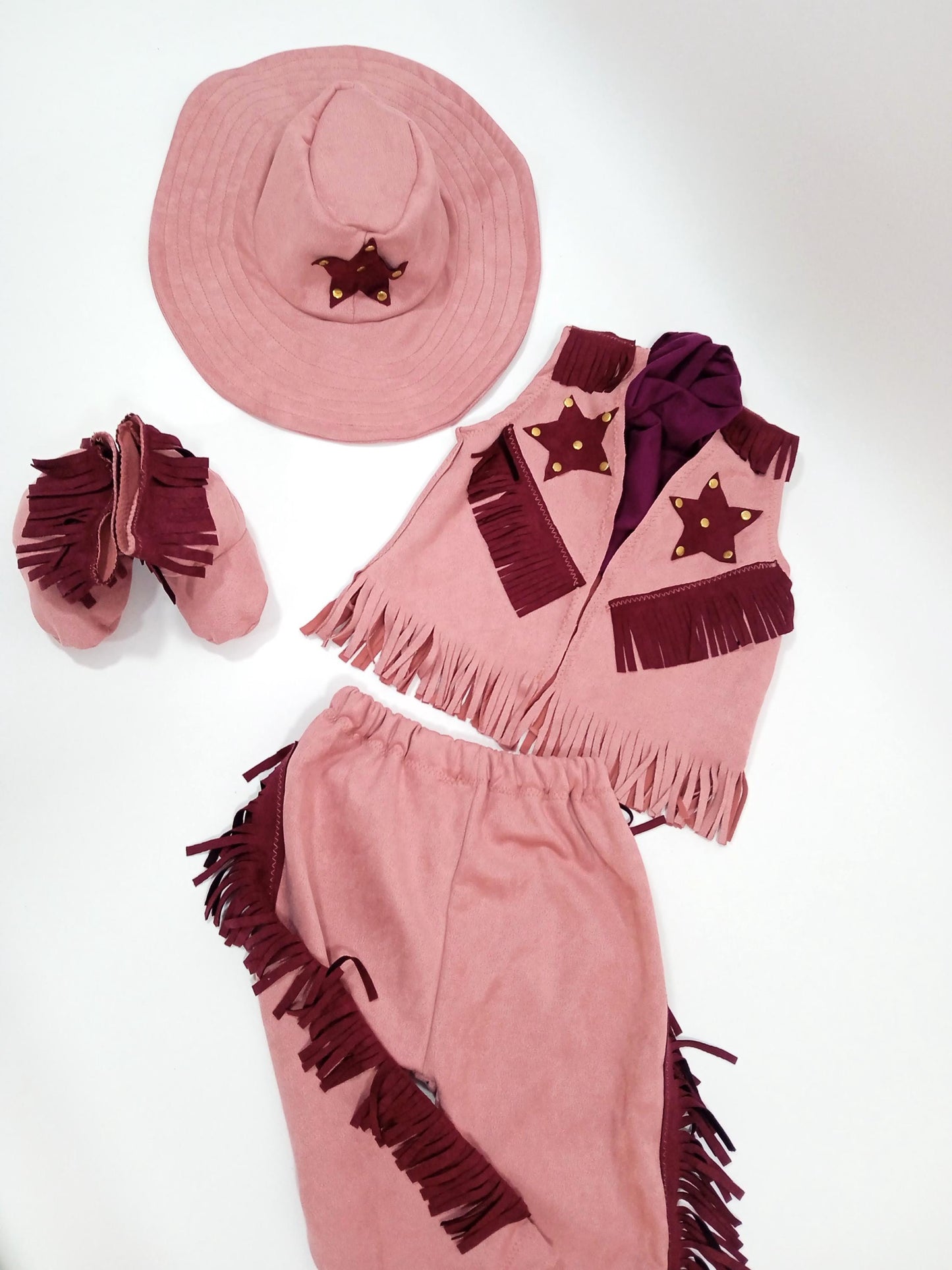 Pink Cowgirl Costume for Girls — detail