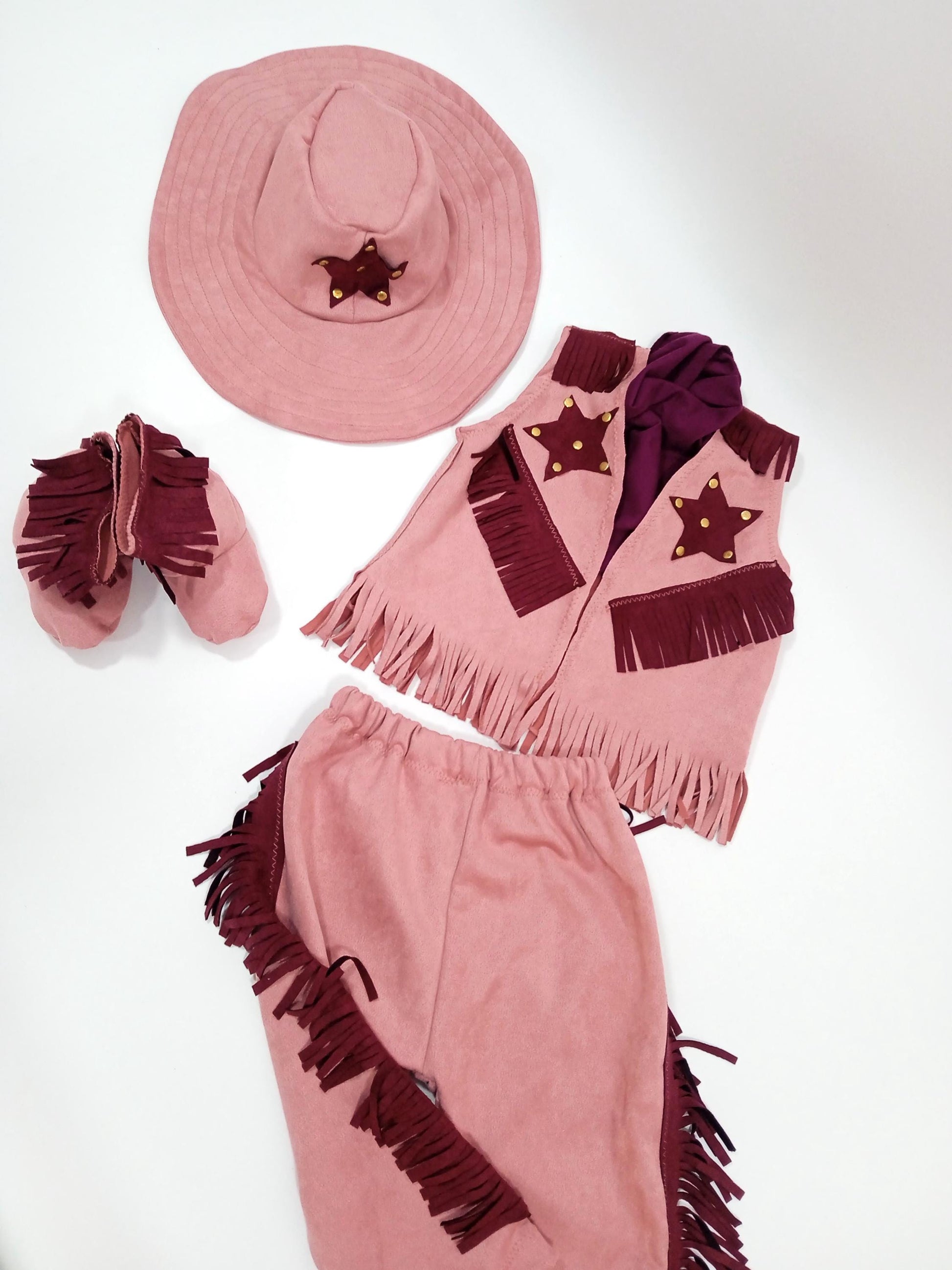Pink Cowgirl Costume for Girls — detail