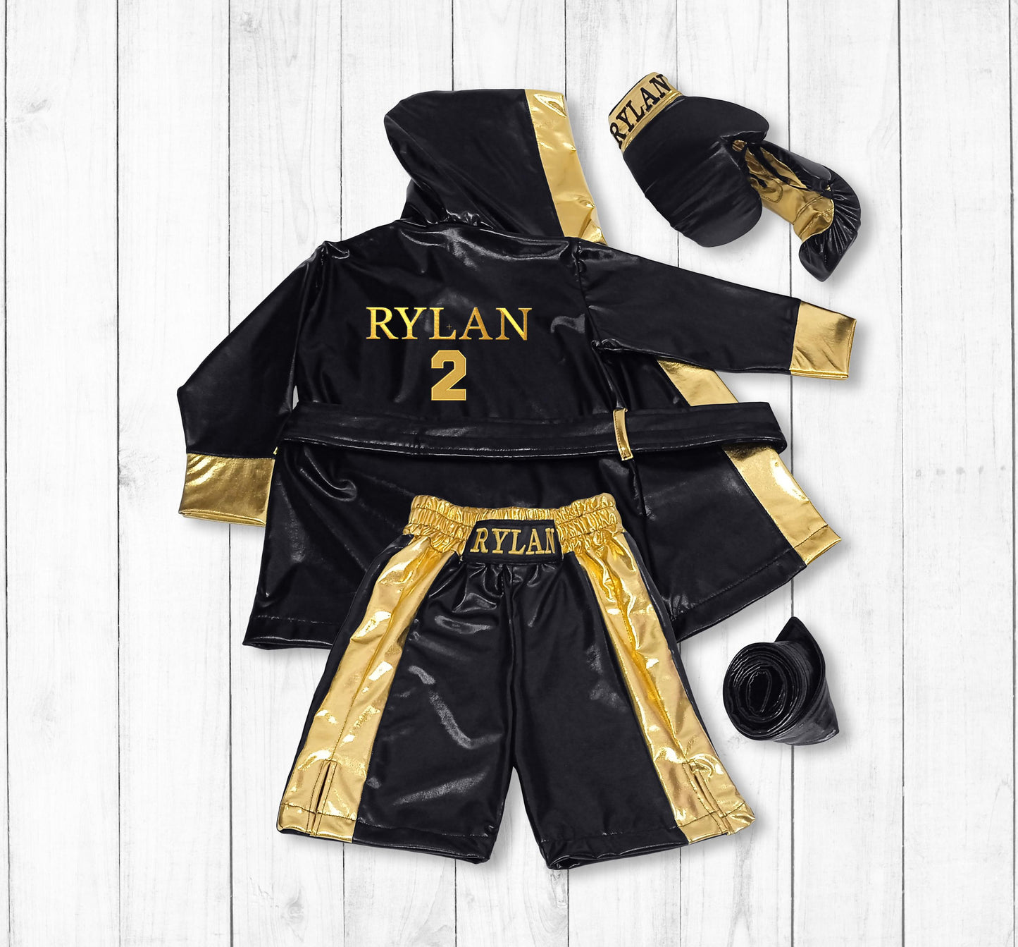 Personalized Baby Boxing Robe — detail