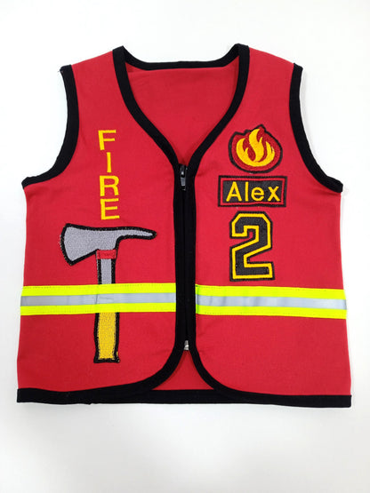 Kids Firefighter Costume — back view