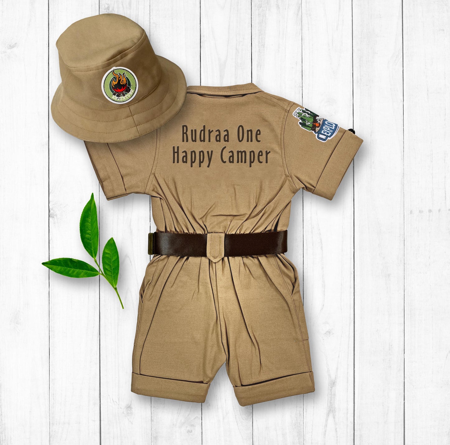 One Happy Camper Birthday Outfit — size chart