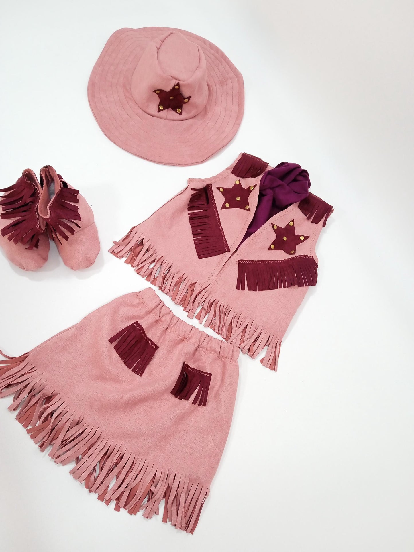 Pink Cowgirl Costume for Girls — size chart