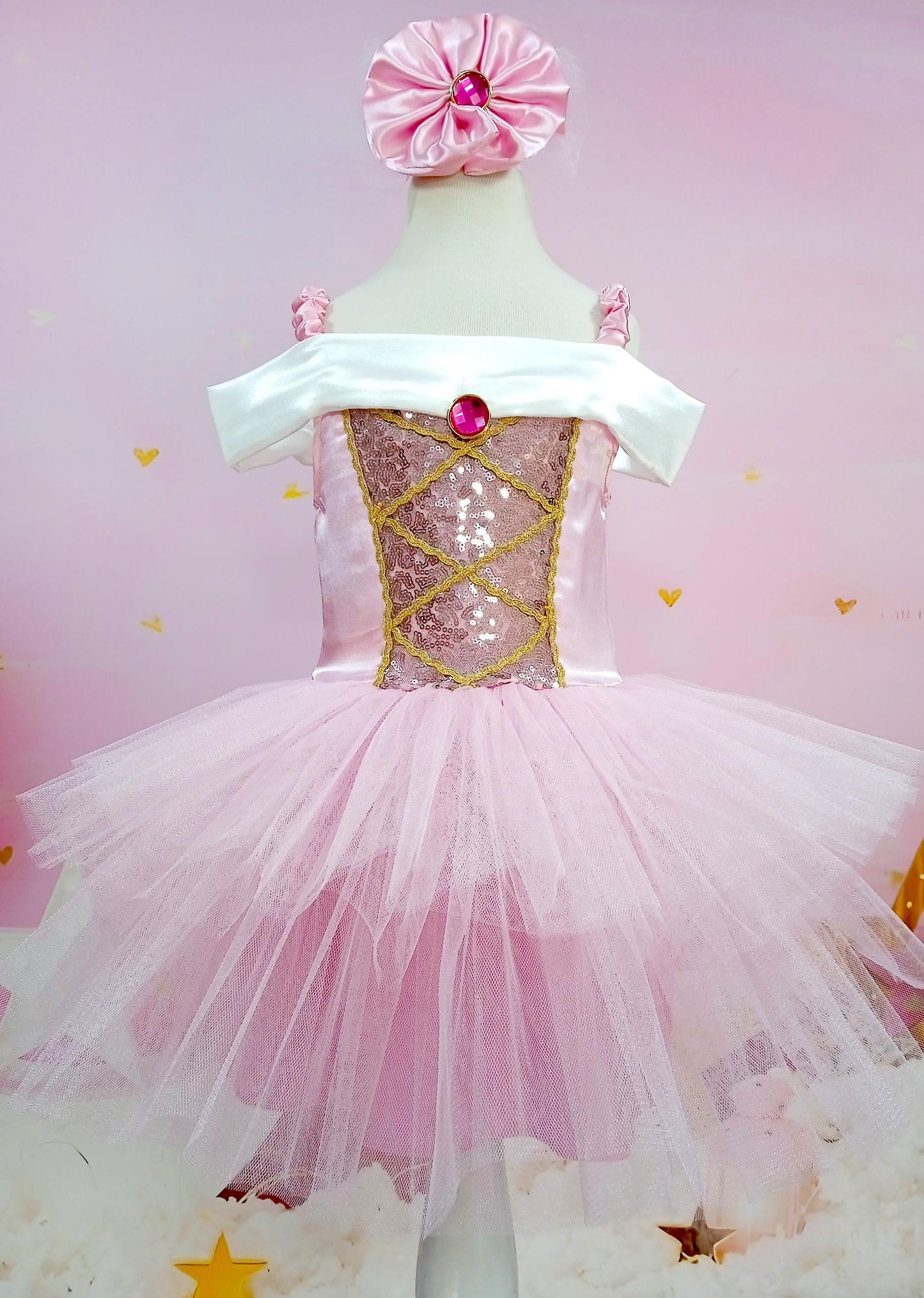 Pink Princess Tutu Dress for Girls — detail