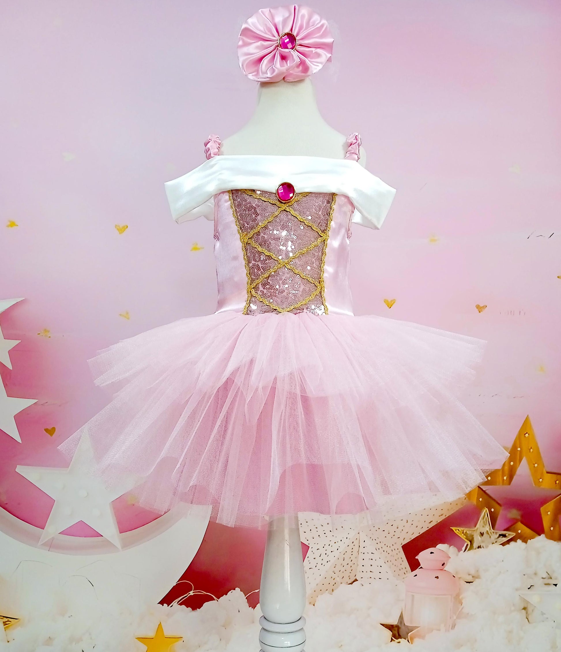 Pink Princess Tutu Dress for Girls — size chart