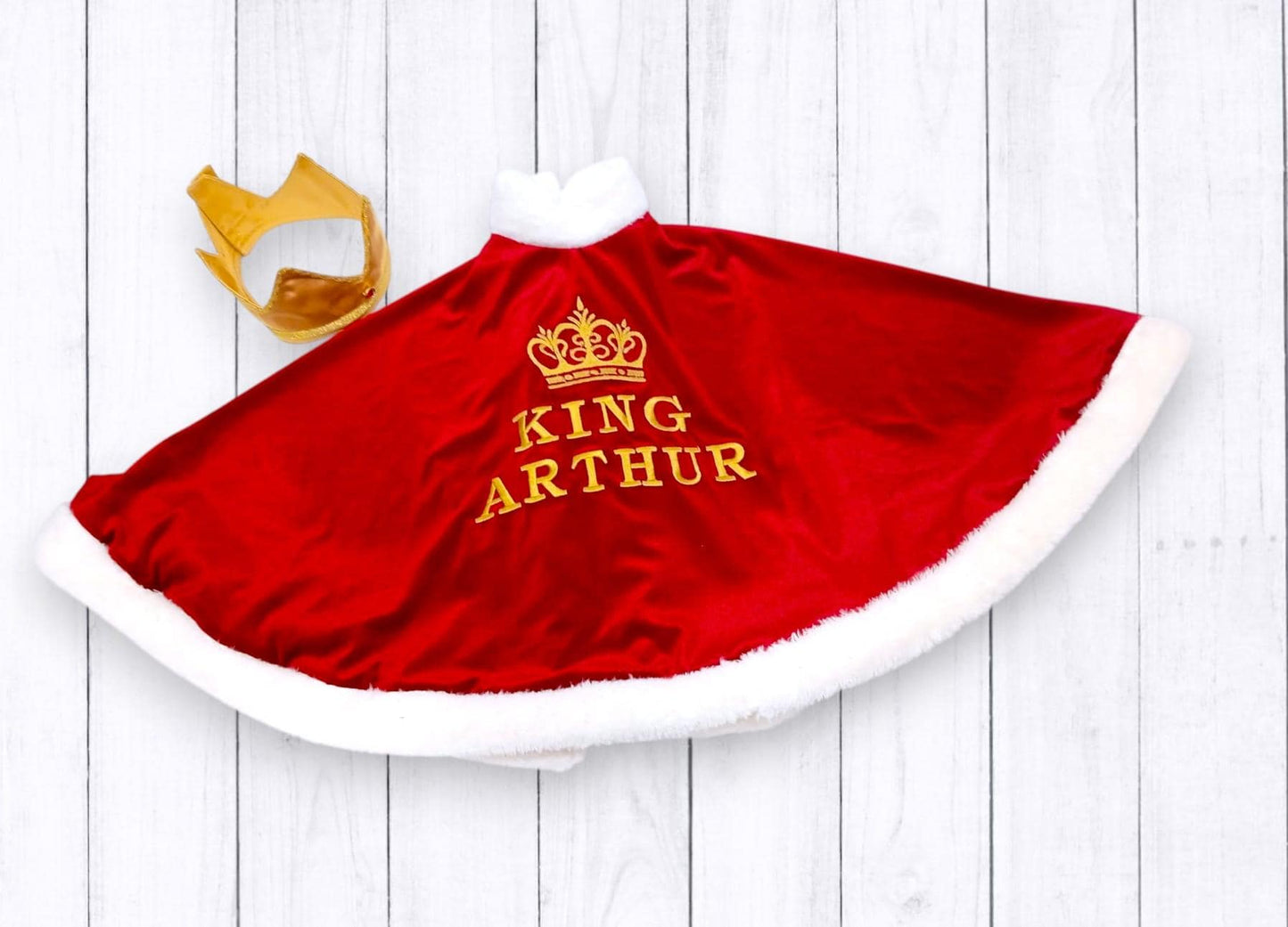 Royal King Cape and Crown Set for Kids — patch options