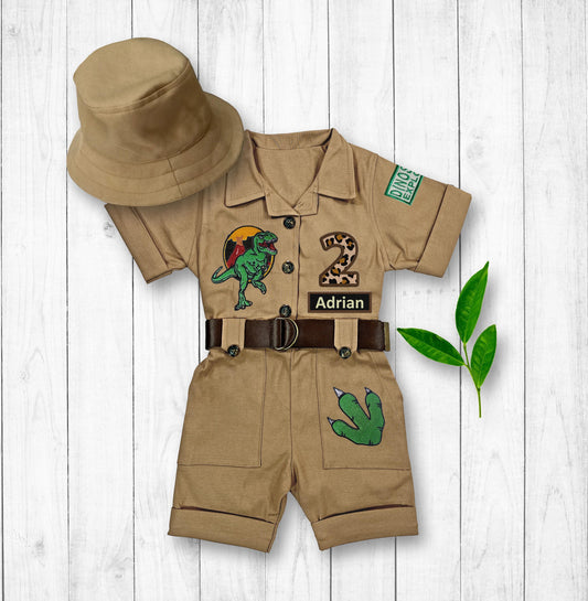 Personalized Dinosaur Explorer Costume Kids