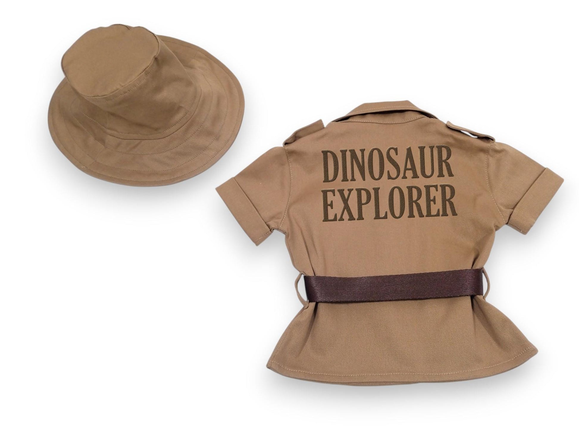 Girls Dinosaur Explorer Outfit — patch options