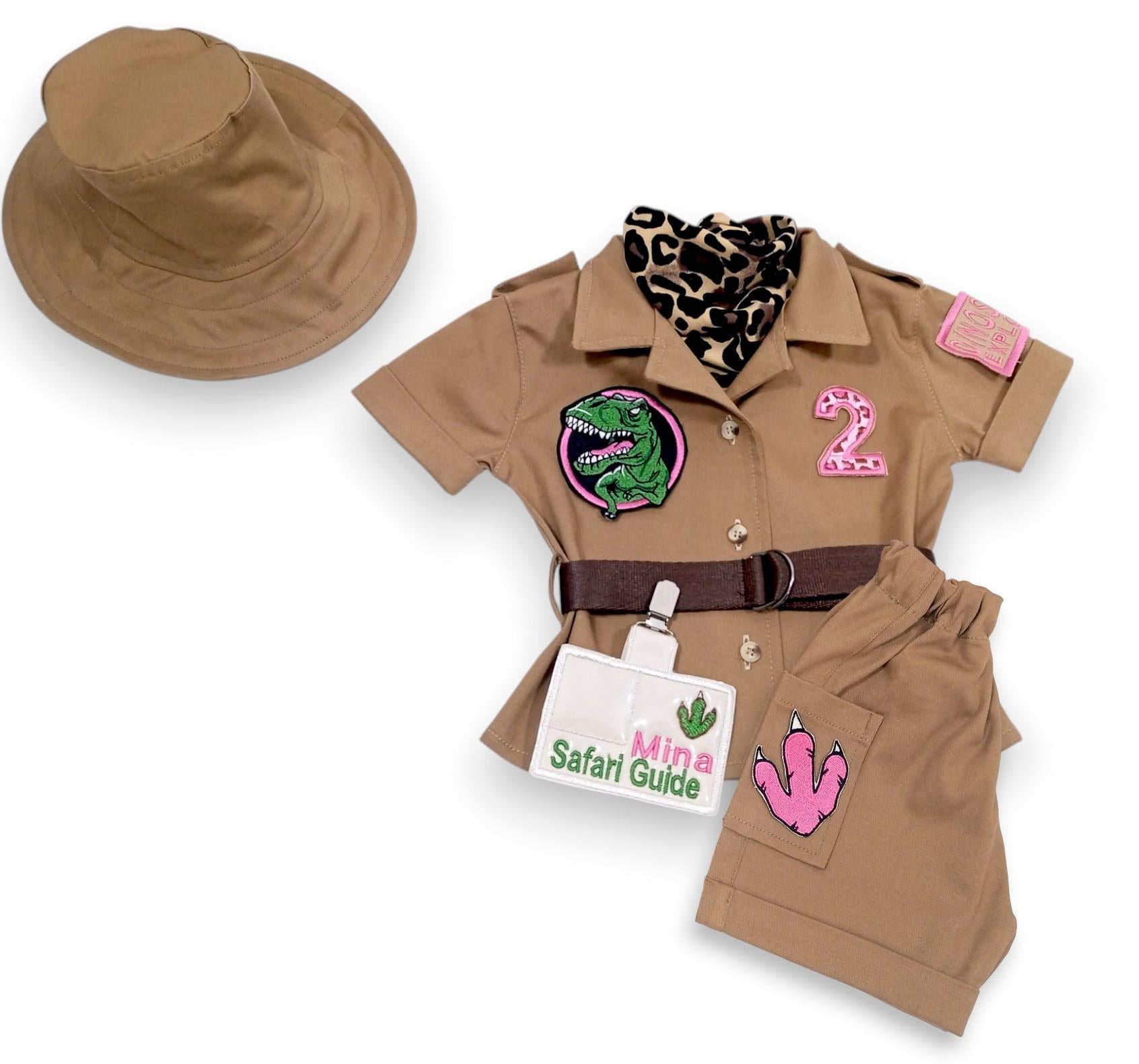 Girls Dinosaur Explorer Outfit — size chart