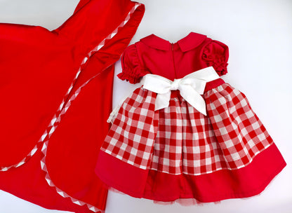 Red Riding Hood Costume for Girls — back view