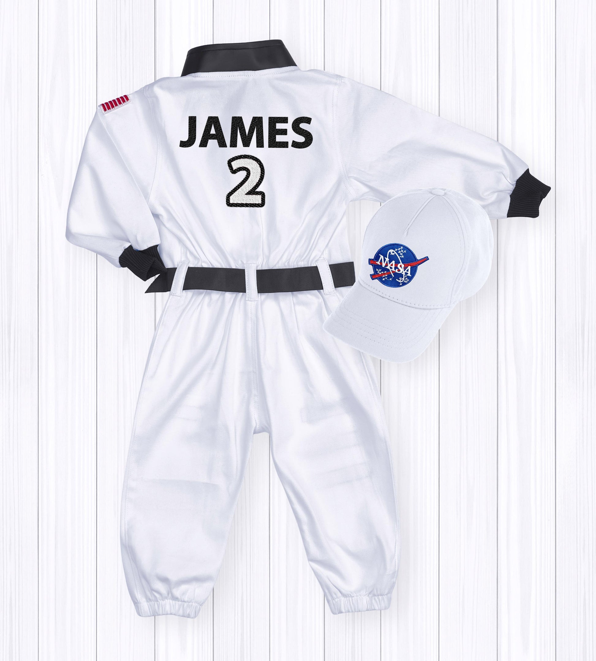 Personalized Astronaut Costume for Kids — patch options