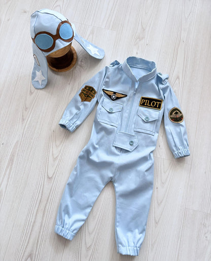 Personalized Air Force Pilot Costume Kids — patch options
