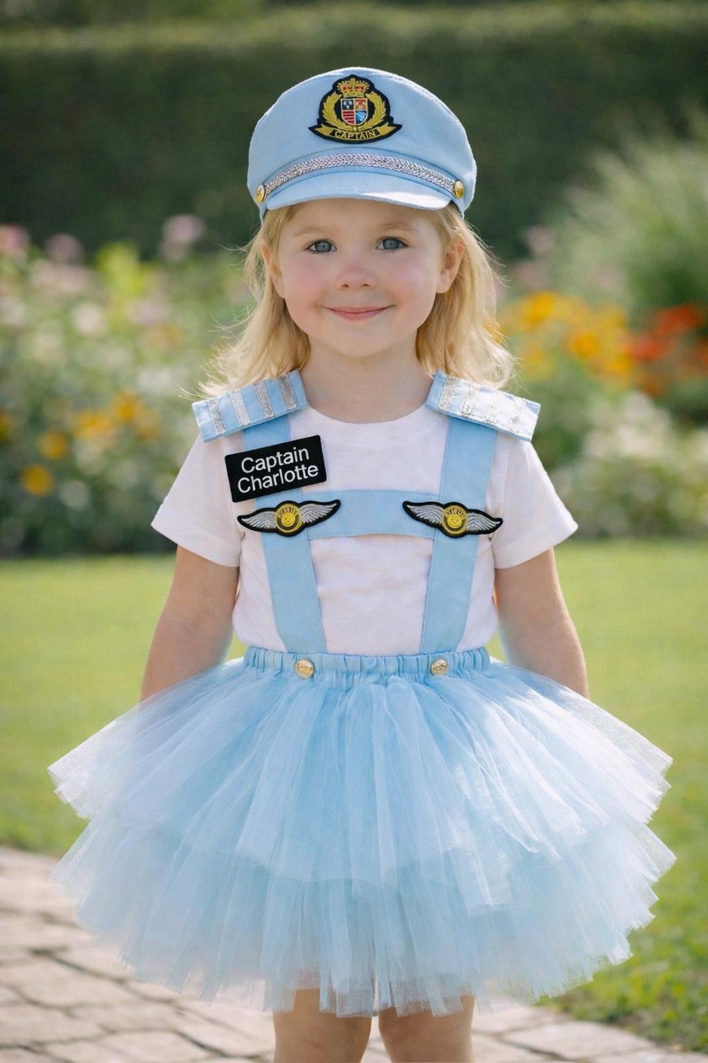 Pink Pilot Costume for Girls — front view