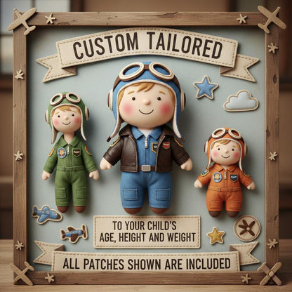 Kids Aviator Costume — size chart