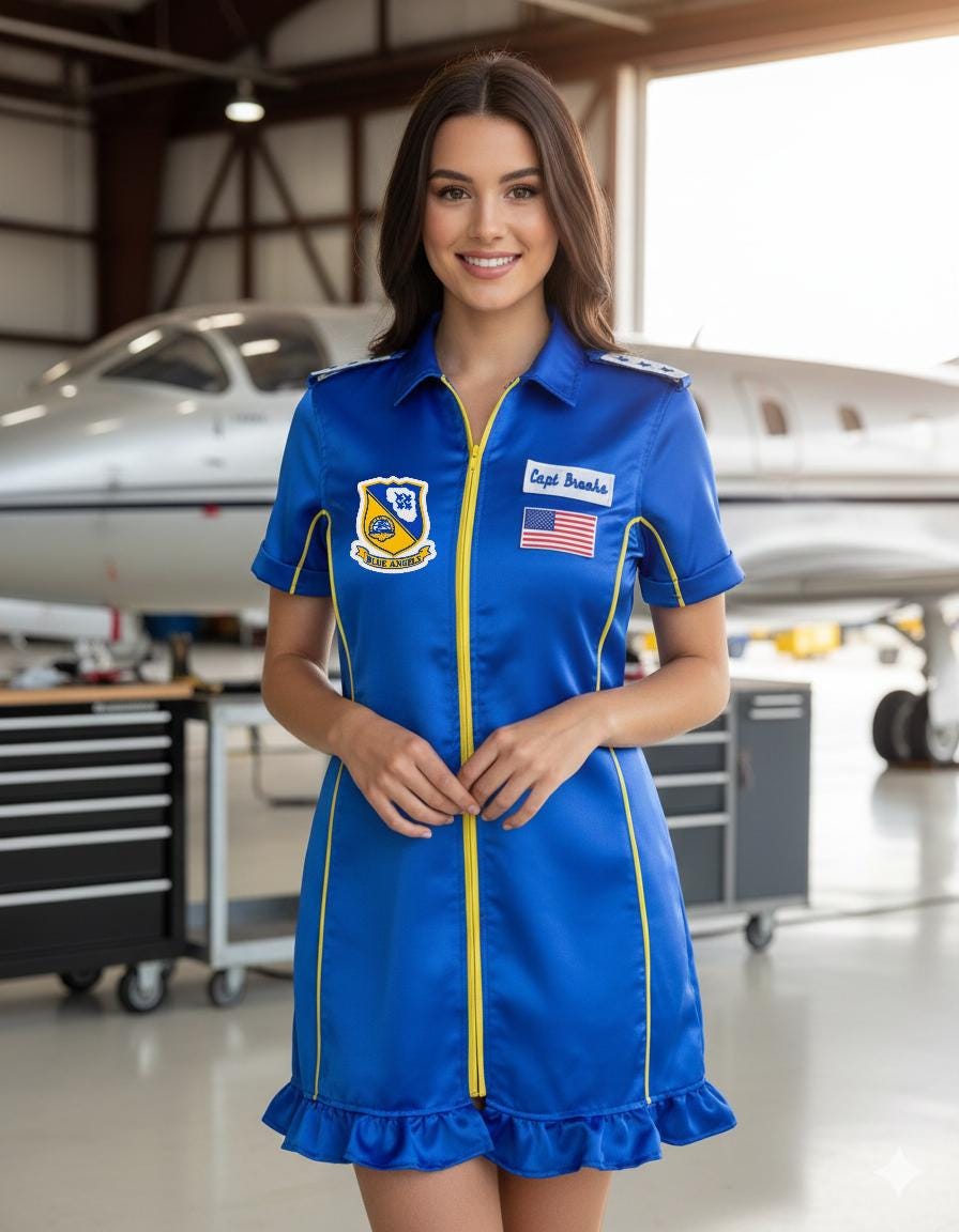 Navy Blue Pilot Dress for Women
