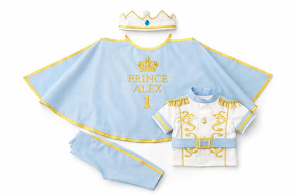 Personalized Prince Cape and Crown Set — detail